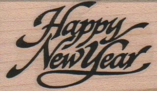 Happy New Year Calligraphy 1 1/2 x 2 1/4-0