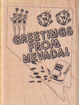 Greetings From Nevada/Map/Lg 3 x 4-0