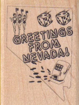 Greetings From Nevada/Map/Sm 2 x 2 1/2-0
