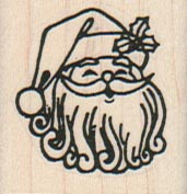 Santa Claus With Holly 1 1/4 x 1 1/4-0