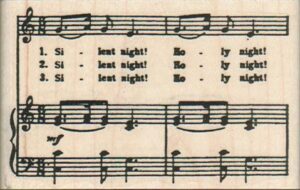 Silent Night Musical Score 3 1/4 x 2-0