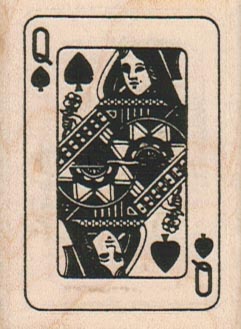 Queen Of Spades 1 3/4 x 2 1/4-0