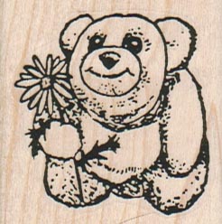 Bear With Flower 1 3/4 x 1 3/4-0