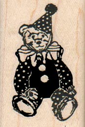 Bear In Clown Outfit 1 1/4 x 1 3/4-0