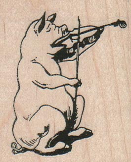 Pig Playing Violin 2 x 2 1/4-0