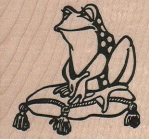 Frog On Cushion 2 1/4 x 2-0