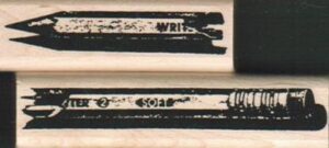 Broken Pencil (2 Stamps) 3/4 x 2 1/2 & 3/4 x 3 1/4-0