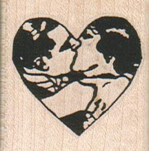 Kissing Heart Couple 1 1/2 x 1 1/2-0