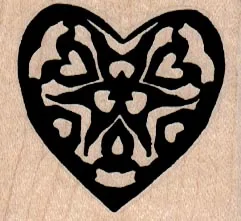 Heart With Heart Design 1 3/4 x 1 1/2-0