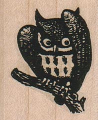 Owl On Branch 1 1/2 x 1 3/4-0
