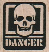 Danger Skeleton 1 1/4 x 1 1/4-0