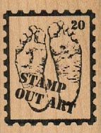 Stamp Out Art Post 1 1/2 x 2-0