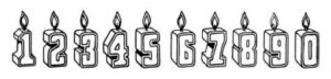 Candle Number Set Unmounted-0