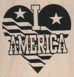 I Heart America 2 1/4 x 2 1/4-0