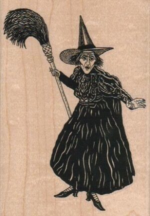 Wicked Witch With Broom/Large 3 1/4 x 4 1/2-0