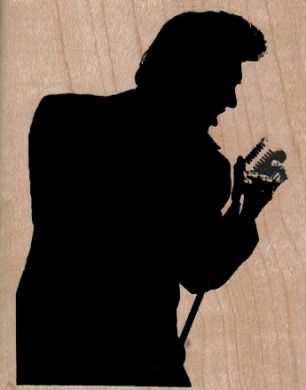 Singer With Mike Silhouette 2 1/2 x 3-0
