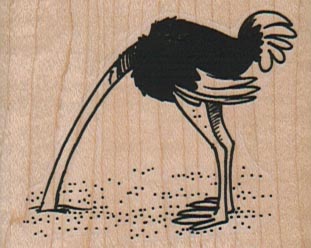 Ostrich Head In Ground 2 1/4 x 1 3/4-0