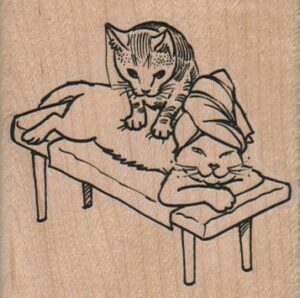 Cat Massage 2 1/2 x 2 1/2-0