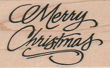 Merry Christmas Calligraphy/Lg 1 3/4 x 2 1/2-0