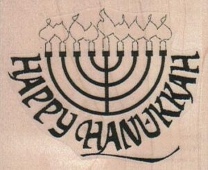 Happy Hanukkah 2 1/2 x 2-0