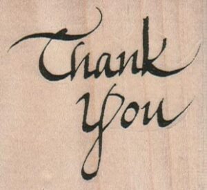 Thank You (Calligraphy) 2 1/4 x 2-0