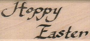 Hoppy Easter (Calligraphy) 1 1/4 x 2 1/2-0