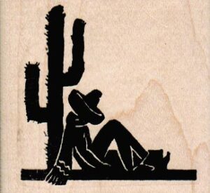 Sombrero Man Under Cactus 2 1/4 x 2-0