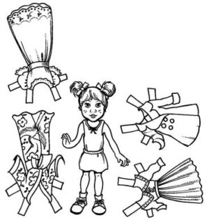 Girl Paper Doll Set (Unmounted)-0