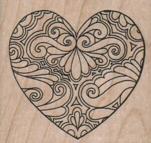 Patterned Heart 2 3/4 x 2 1/2-0