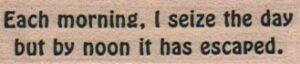 Each Morning I Seize The Day 3/4 x 2 1/4-0