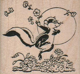 Skunk Dancing In Flowers 2 x 1 3/4-0