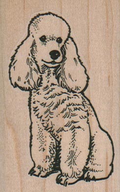 Sitting Poodle Dog 1 3/4 x 2 3/4-0