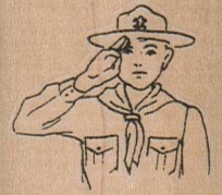 Saluting Boy Scout 1 1/2 x 1 1/4-0