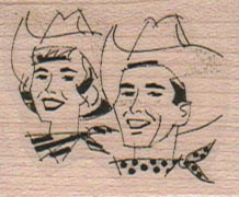 Cowgirl And Cowboy 1 1/2 x 1 1/2-0