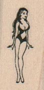 Pinup Girl In Swimsuit 3/4 x 1 1/4-0