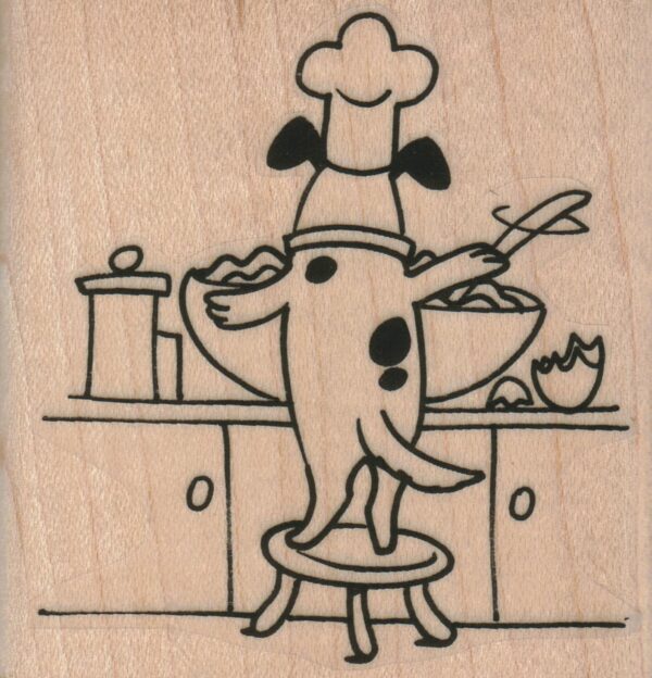 Dog Chef Cooking 2 1/2 x 2 1/2-0