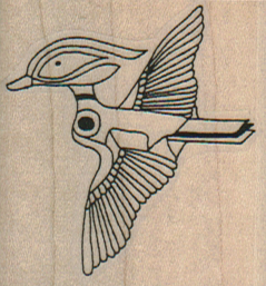 Stylized Indian Bird 1 3/4 x 1 3/4-0