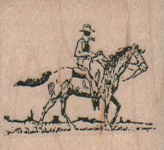 Cowboy Riding Horse 1 3/4 x 1 1/2-0