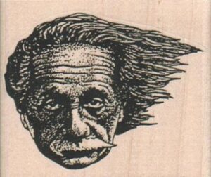 Einstein's Hair Blowing 2 3/4 x 2 1/4-0