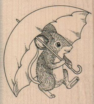 Mouse With Umbrella 2 1/4 x 2 1/2-0