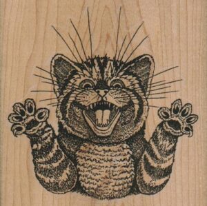 Stressed Out Scary Cat 3 1/2 x 3 1/2-0