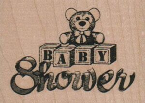 Baby Shower Teddy Bear 2 1/2 x 1 3/4-0