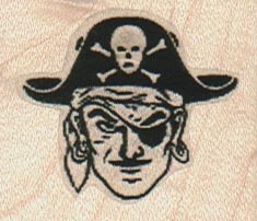 Pirate With Eye Patch 1 3/4 x 1 1/2-0