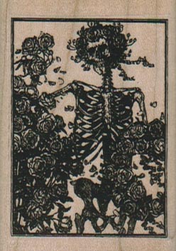 Skeleton And Roses 2 x 2 1/4-0