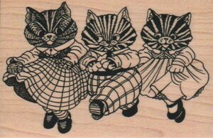 Dancing Kitten Trio 2 3/4 x 4-0