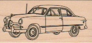 Vintage Two-Door Car 1 3/4 x 3 1/2-0