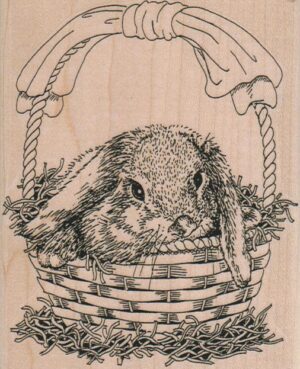 Bunny In Basket 3 1/2 x 4 1/4-0