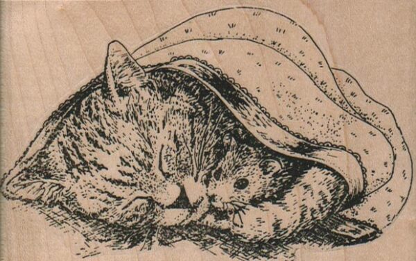 Cat And Mouse In Blanket (Lg) 4 1/4 x 2 3/4-0