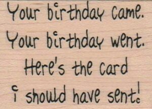 Your Birthday Came. Your 1 3/4 x 2 1/4-0