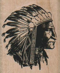 Indian Chief Side View 1 1/2 x 1 3/4-0